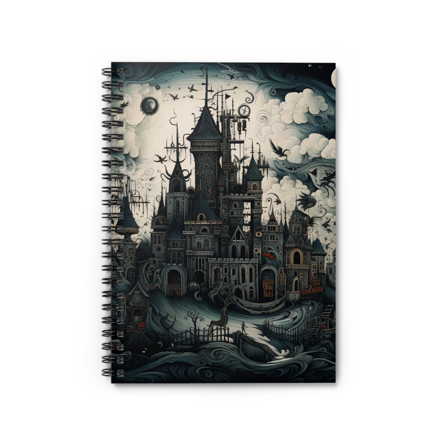 Doodle styles spooky house Spiral Notebook