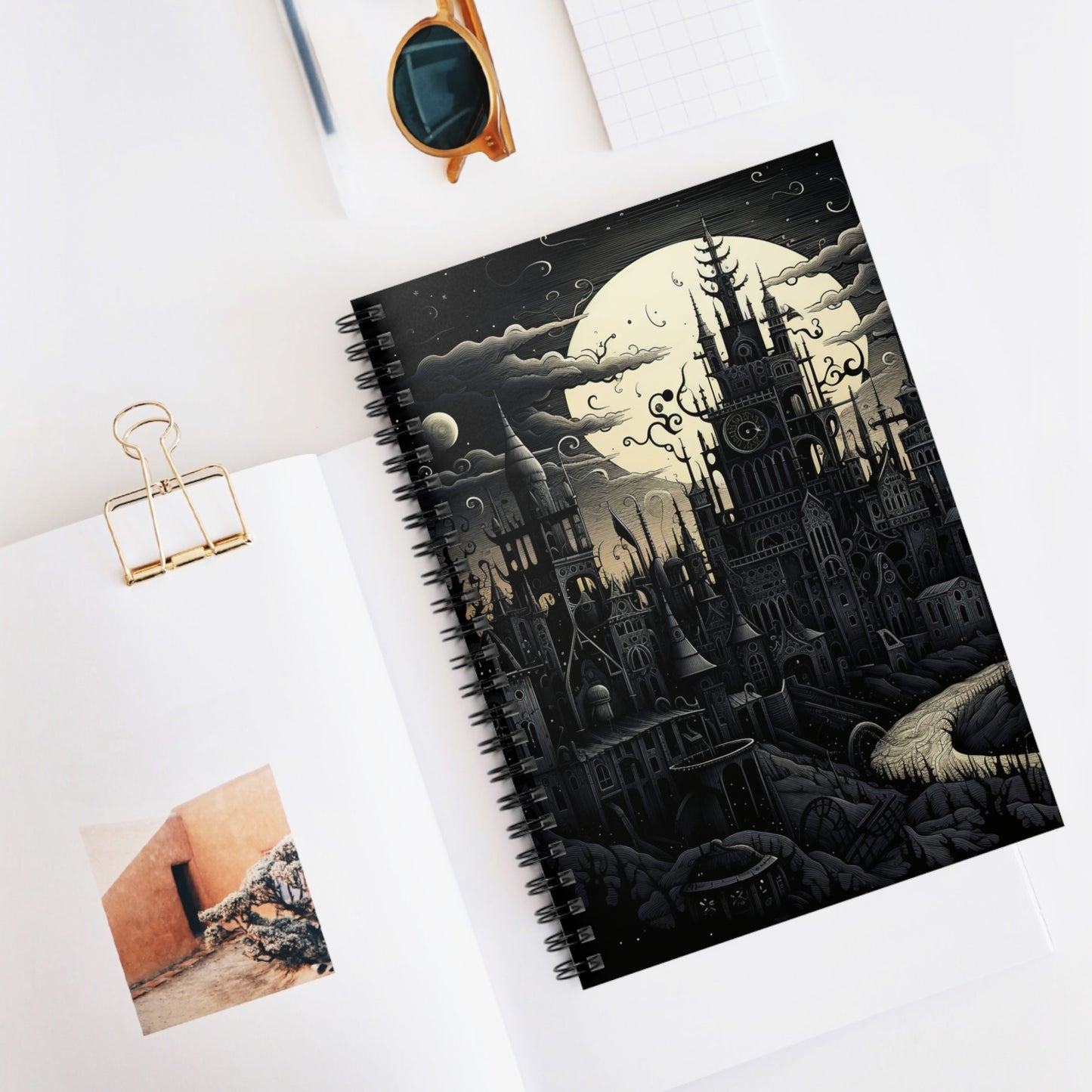 Dark city styles Spiral Notebook - Ruled Line