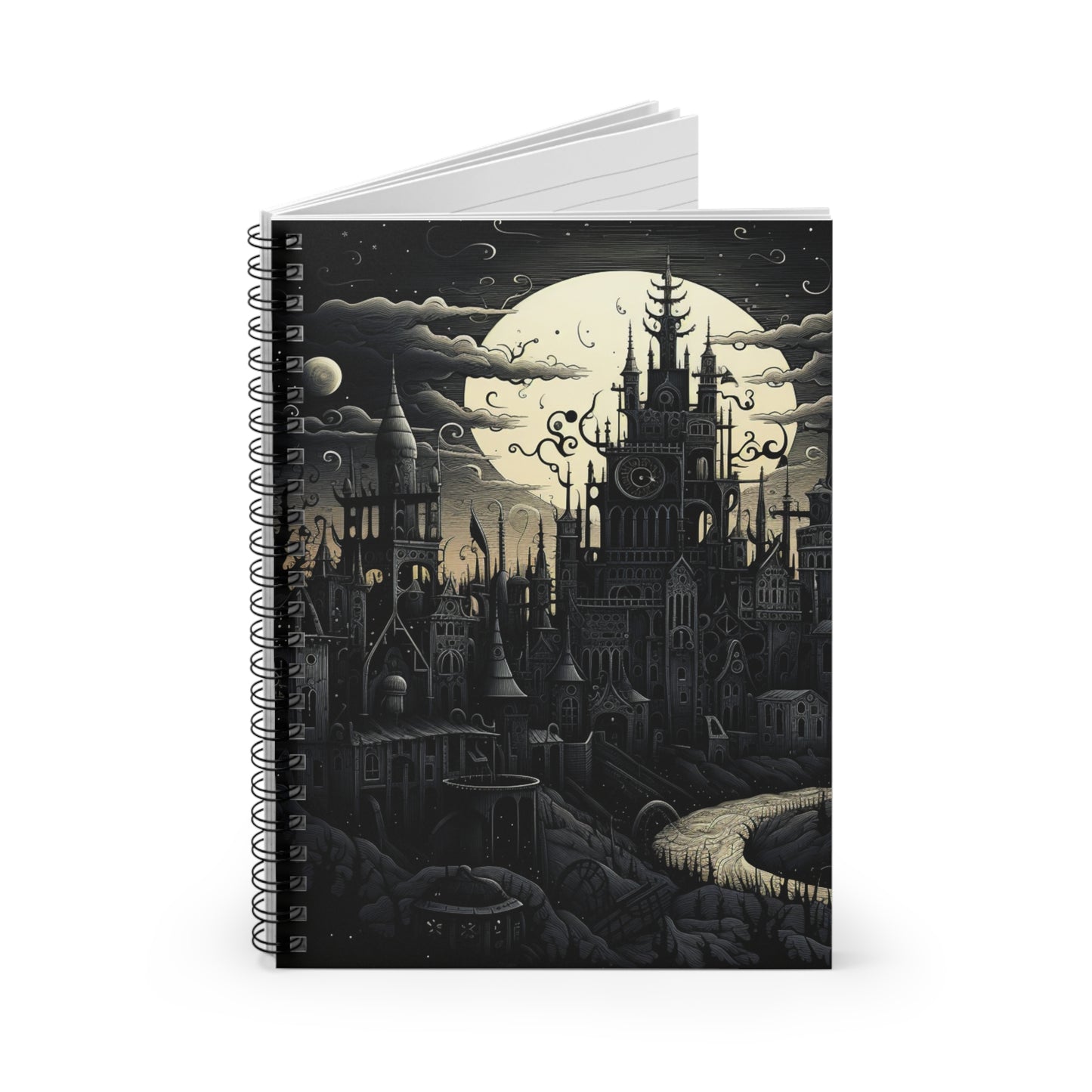 Dark city styles Spiral Notebook - Ruled Line