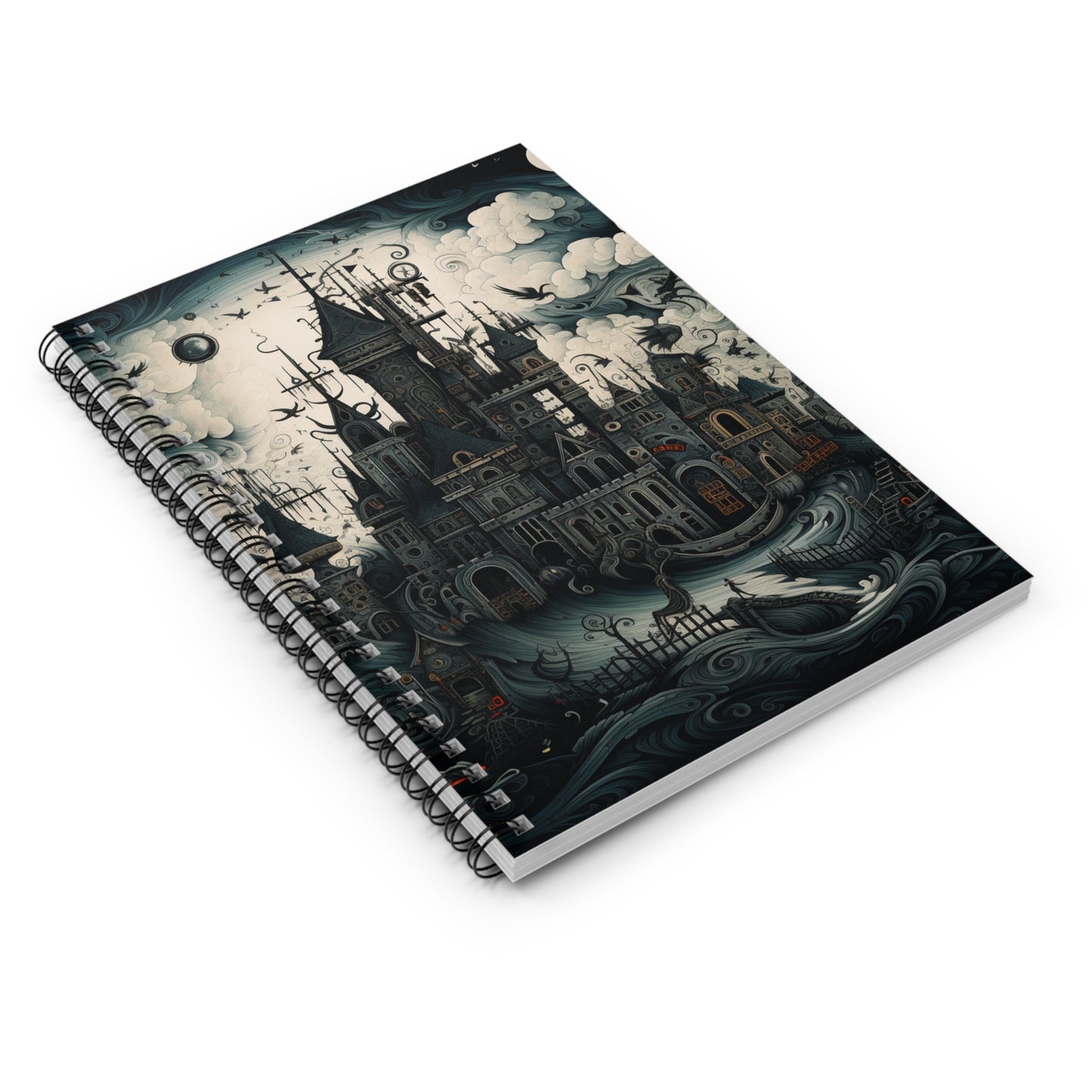 Doodle styles spooky house Spiral Notebook