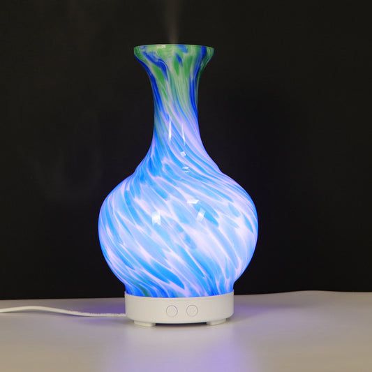 Aroma Atomiser - Glass Vase Blue and Green