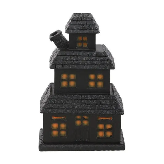 Black Haunted House Incense Cone Holder Gentleblushes