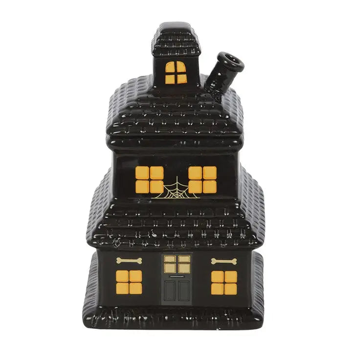 Black Haunted House Oil Burner and Wax Warmer Gentleblushes