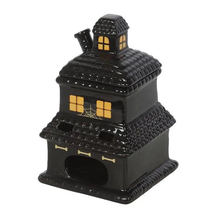 Black Haunted House Oil Burner and Wax Warmer Gentleblushes