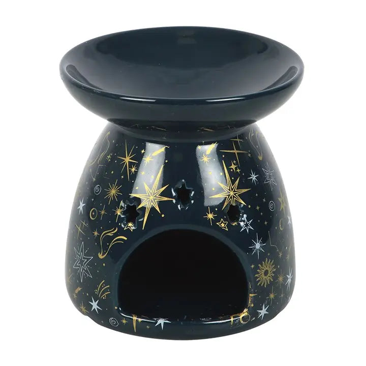 Blue Starry Night Oil Burner and Wax Warmer Gentleblushes