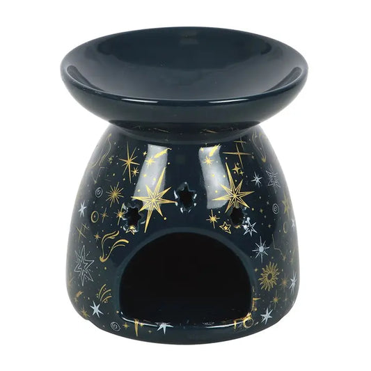 Blue Starry Night Oil Burner and Wax Warmer Gentleblushes