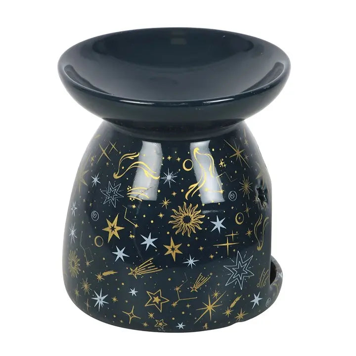 Blue Starry Night Oil Burner and Wax Warmer Gentleblushes