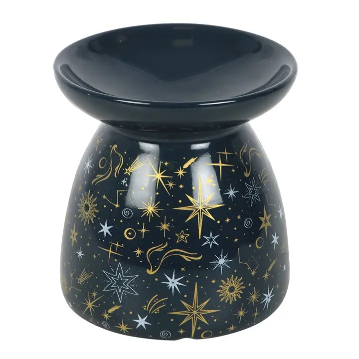 Blue Starry Night Oil Burner and Wax Warmer Gentleblushes