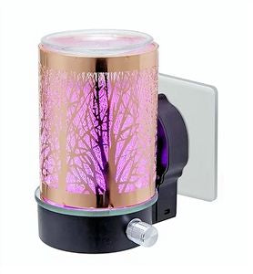 Colour Changing LED Plug In Aroma Lamp - Rose Gold Tree