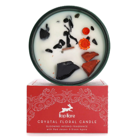 Hop Hare Crystal Magic Flower Candle - The Devil Gentleblushes