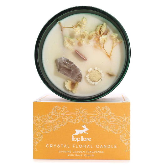 Hop Hare Crystal Magic Flower Candle - The Lion Gentleblushes