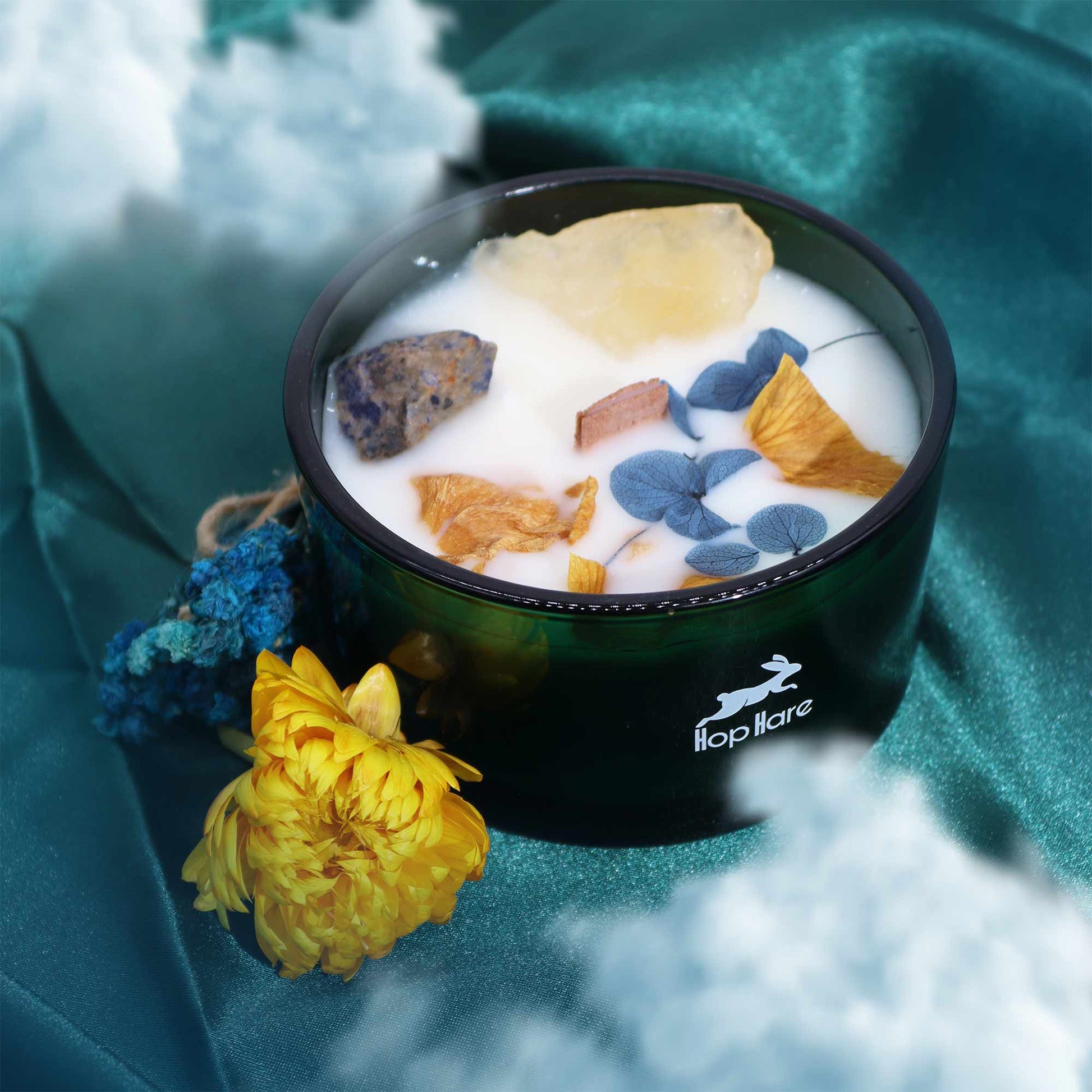 Hop Hare Crystal Magic Flower Candle - The Sun Gentleblushes