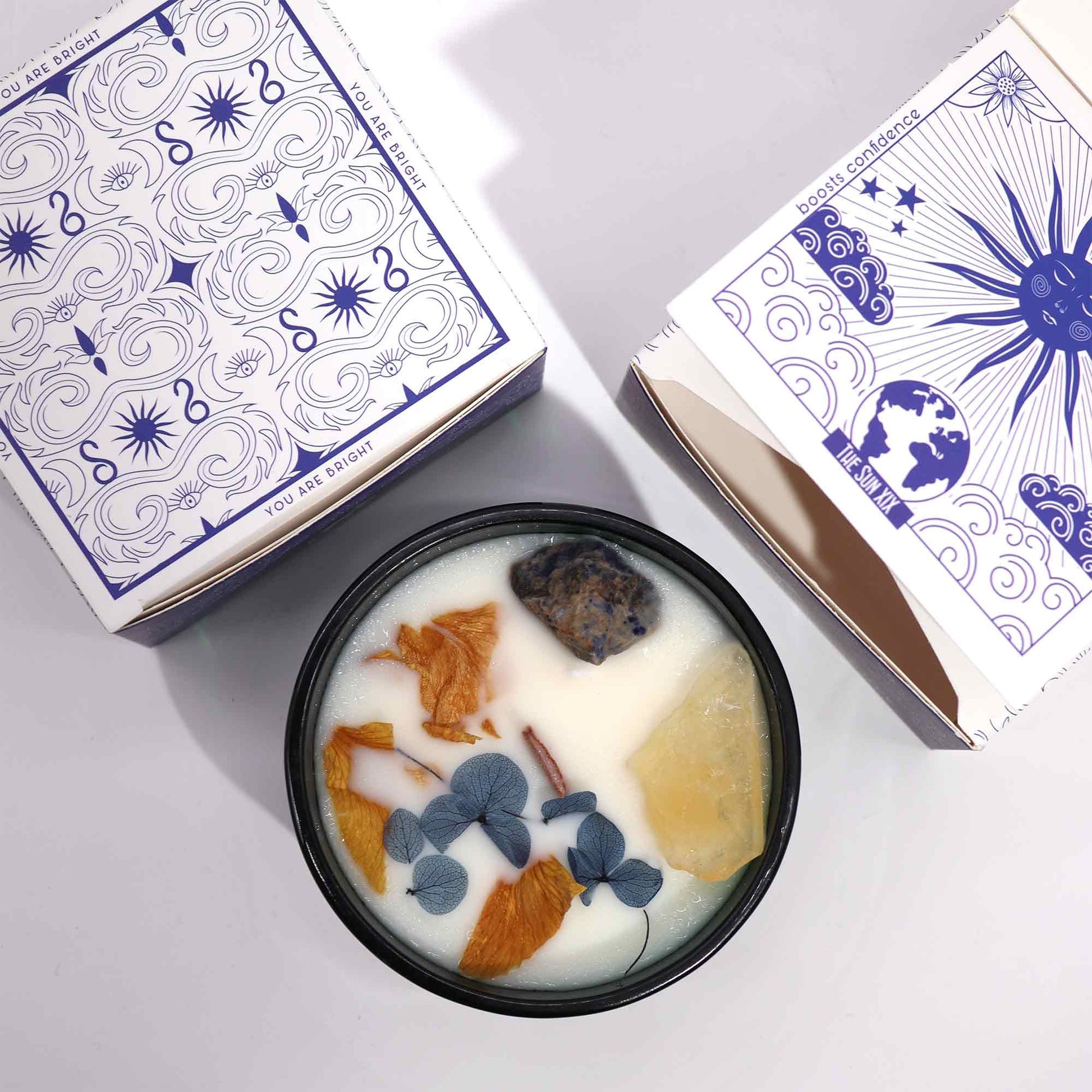 Hop Hare Crystal Magic Flower Candle - The Sun Gentleblushes