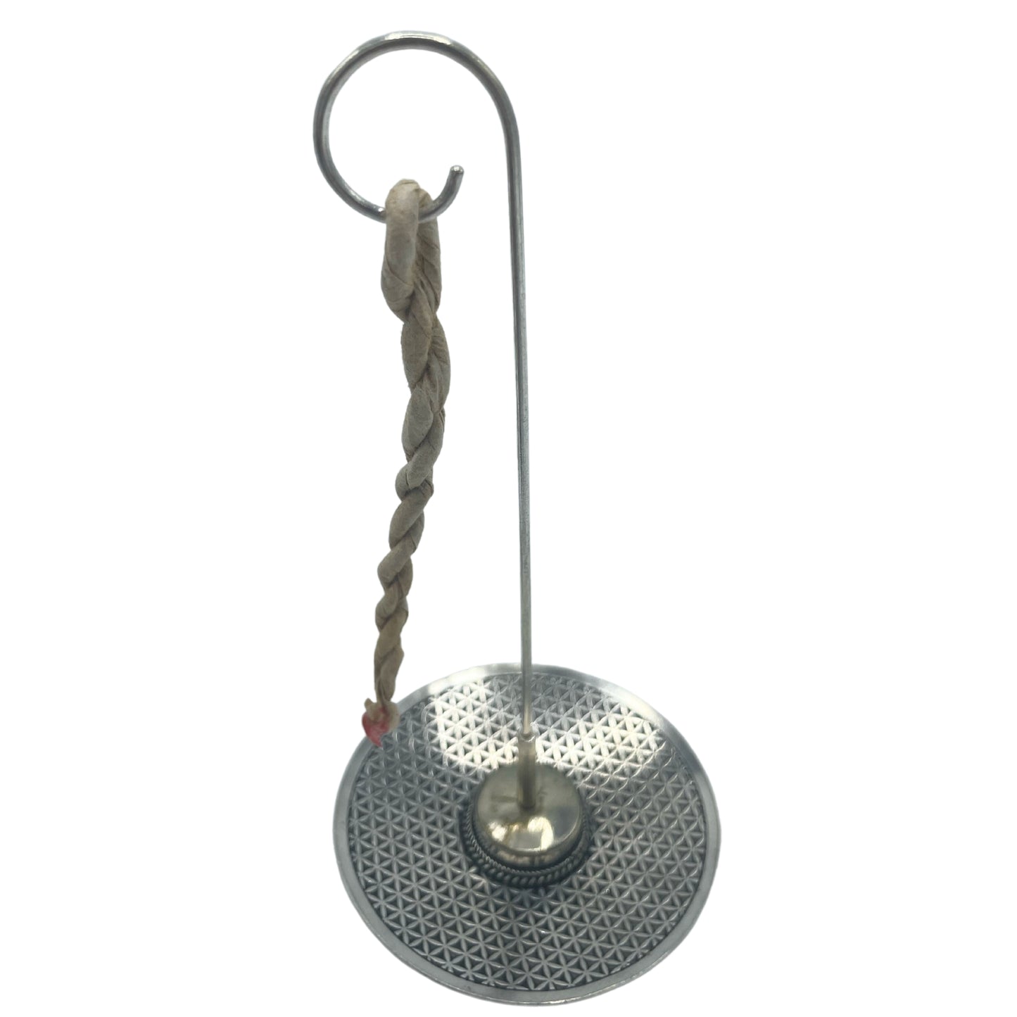 Rope Incense and Silver Plated Holder Set - Flower of Life