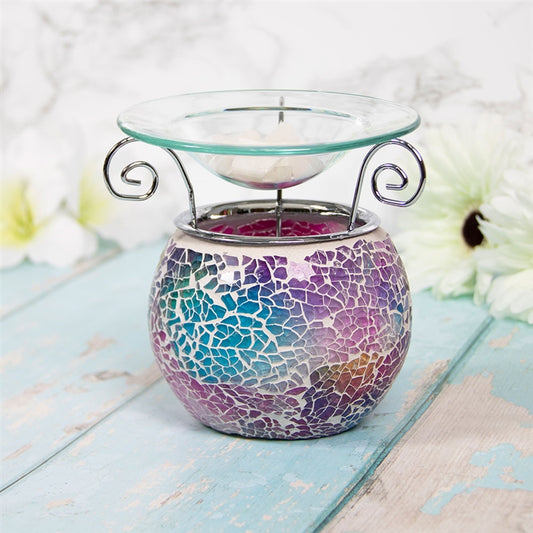 Round Mosaic Oil/Wax Warmer Multi Coloured