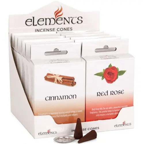 Set of 12 Packets of Elements Incense Cones Mixed Fragrances Gentleblushes