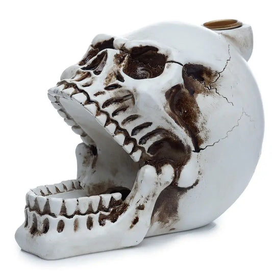 Skull with Open Mouth Backflow Incense Burner Gentleblushes