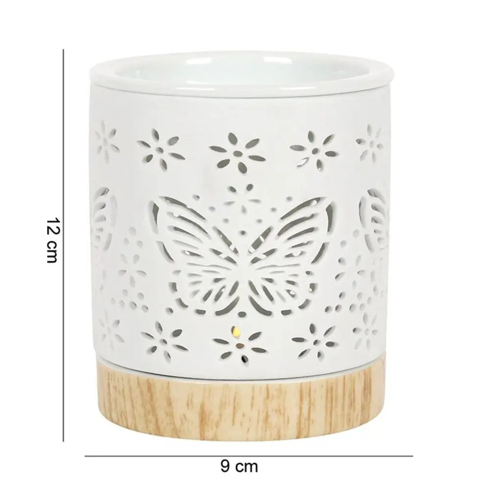 Matte Ceramic Butterfly Oil Burner Gentleblushes