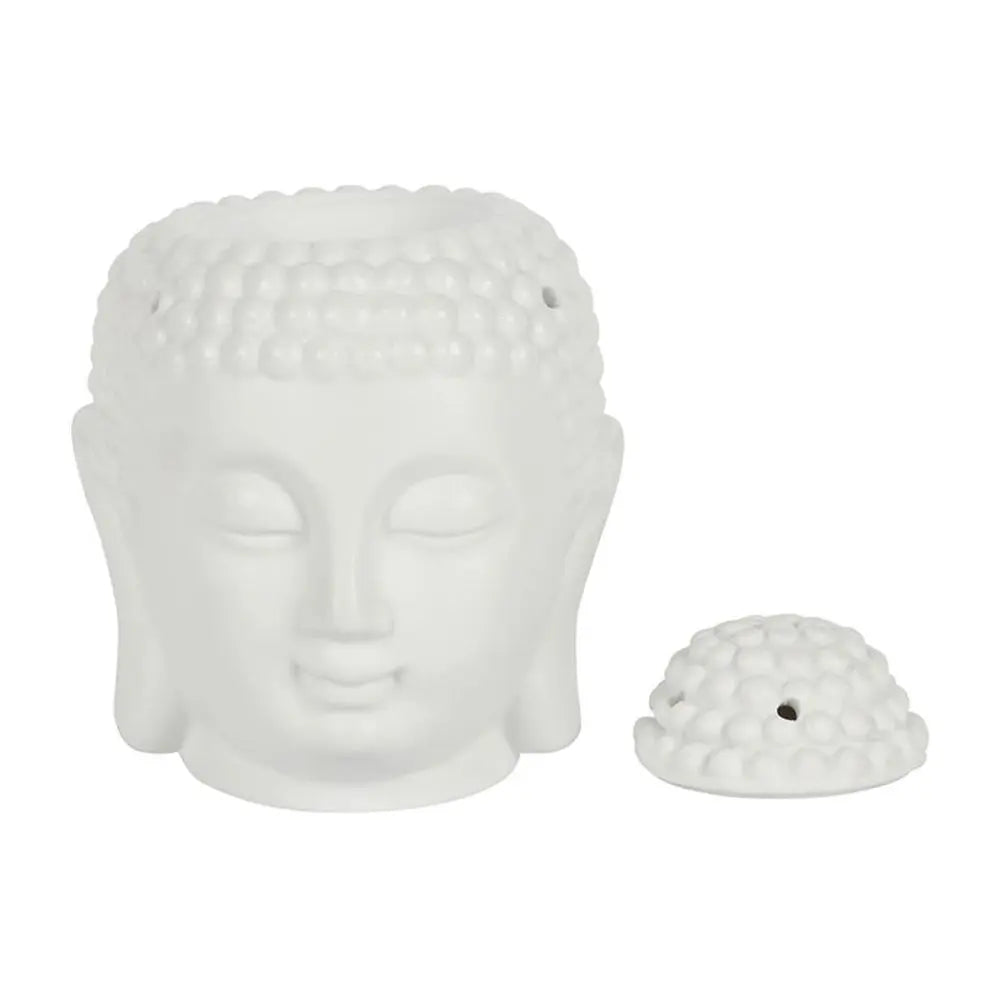 White Buddha Head Oil Burner Gentleblushes