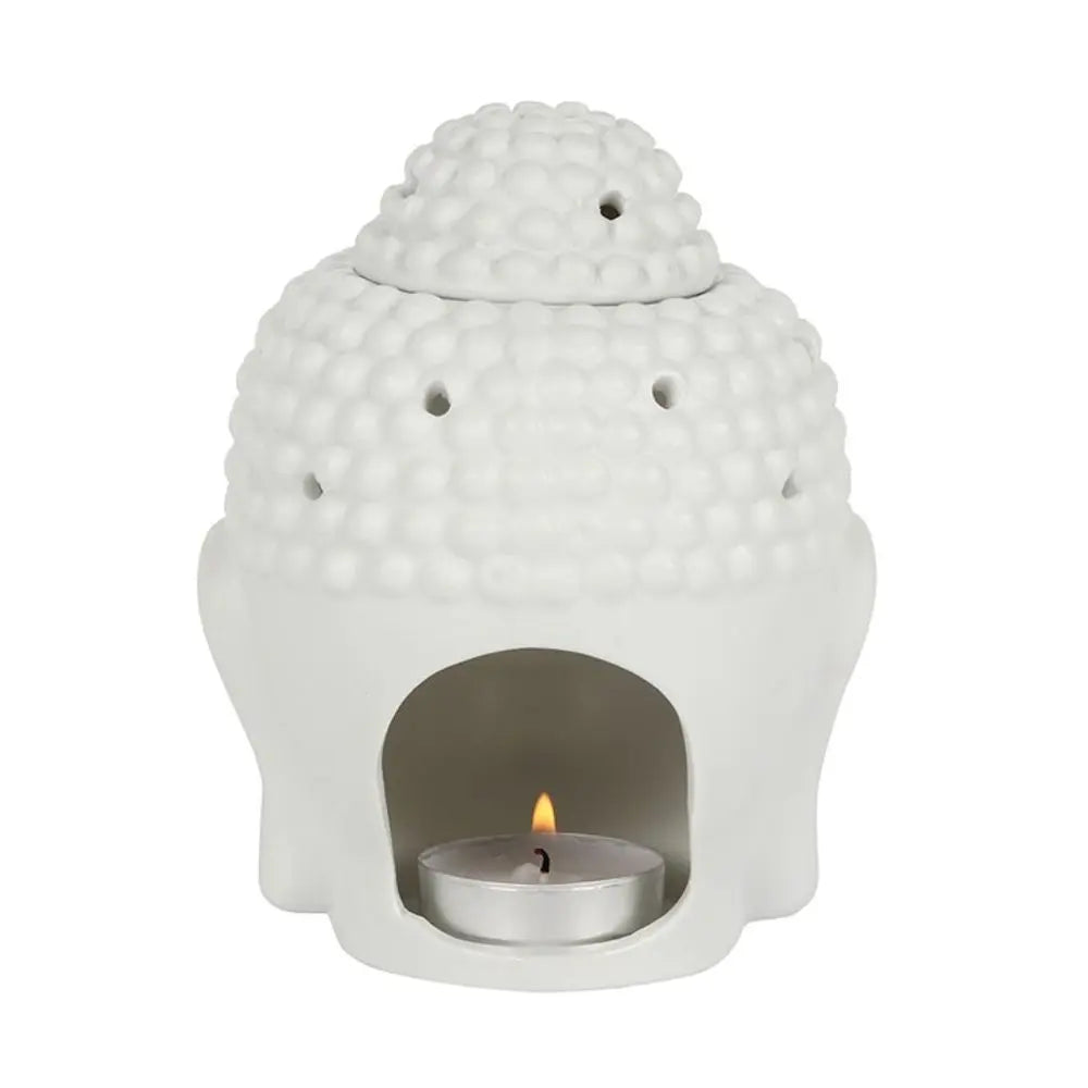 White Buddha Head Oil Burner Gentleblushes
