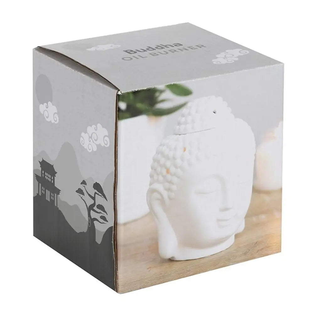 White Buddha Head Oil Burner Gentleblushes