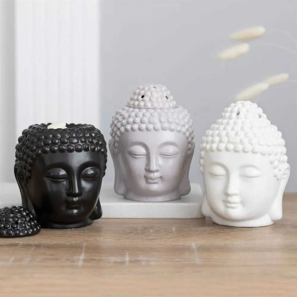 White Buddha Head Oil Burner Gentleblushes