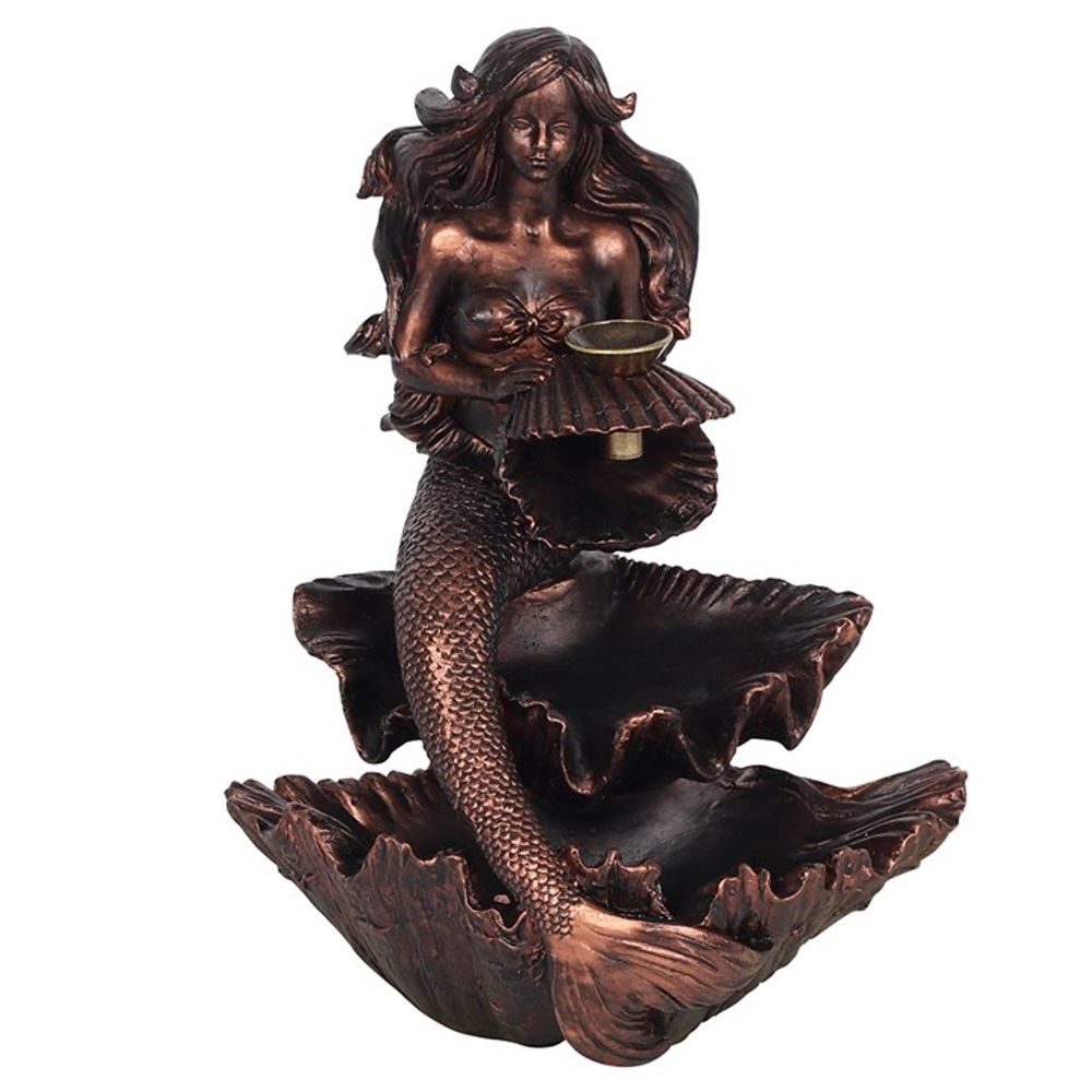 Bronze Effect Mermaid Backflow Incense Burner