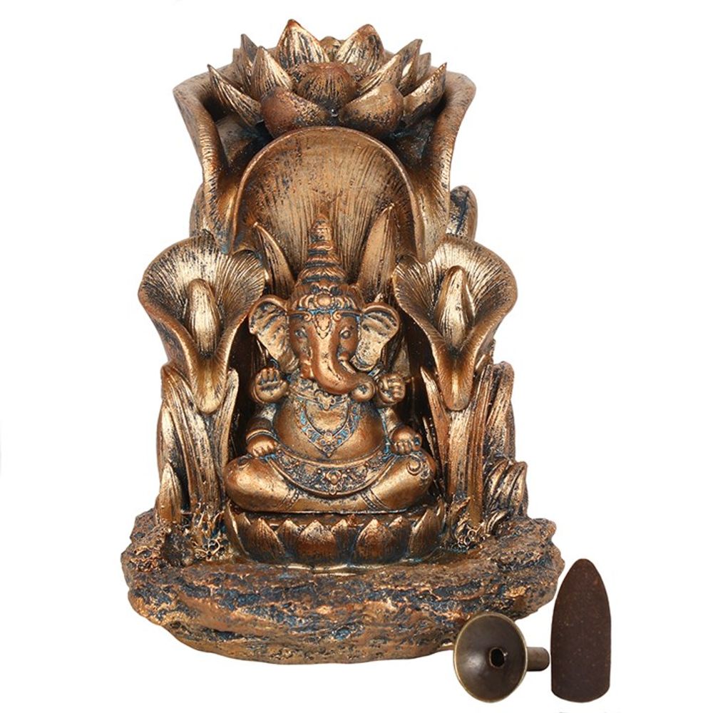 Bronze Ganesh Backflow Incense Burner