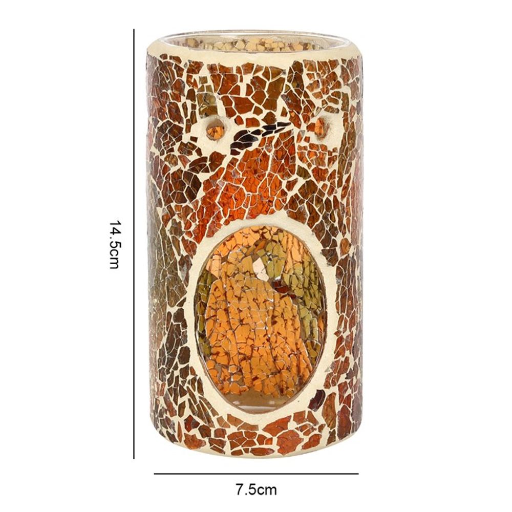 Pillar Brown Crackle Oil Burner