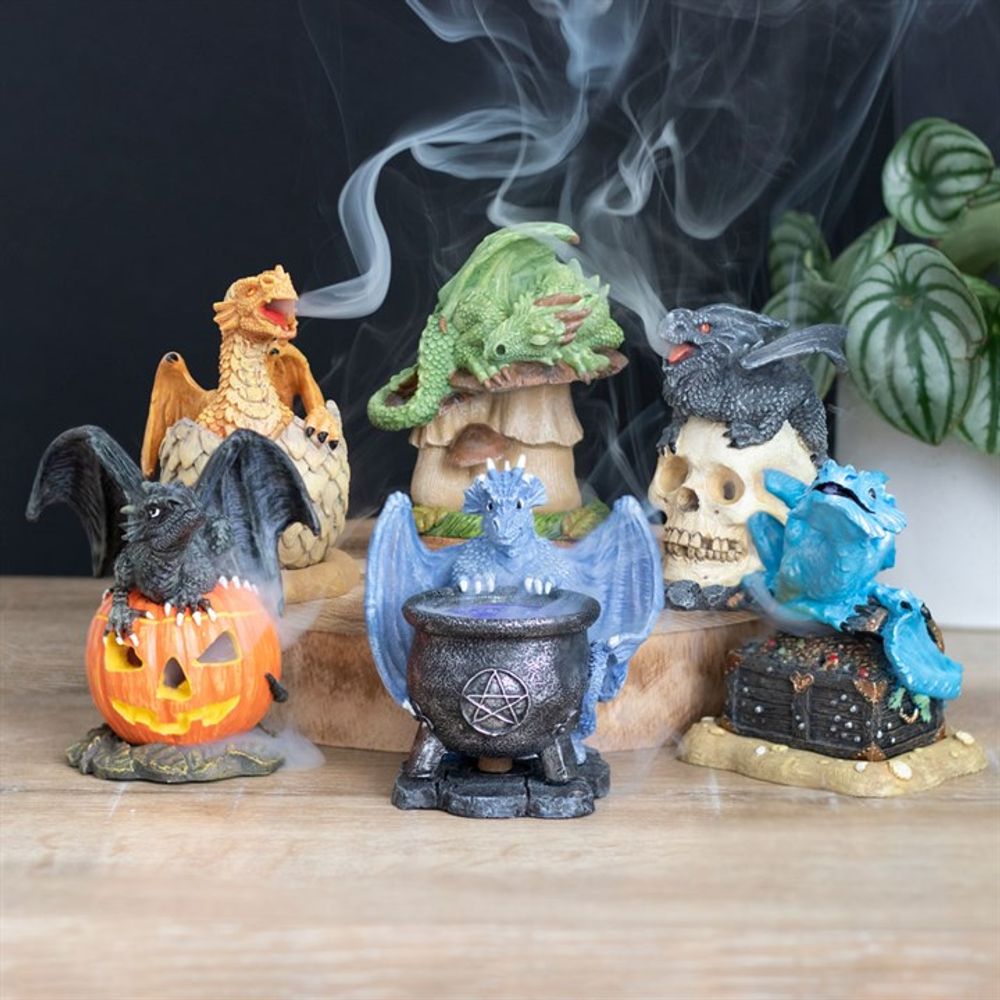 Green Dragon Incense Cone Burner by Anne Stokes