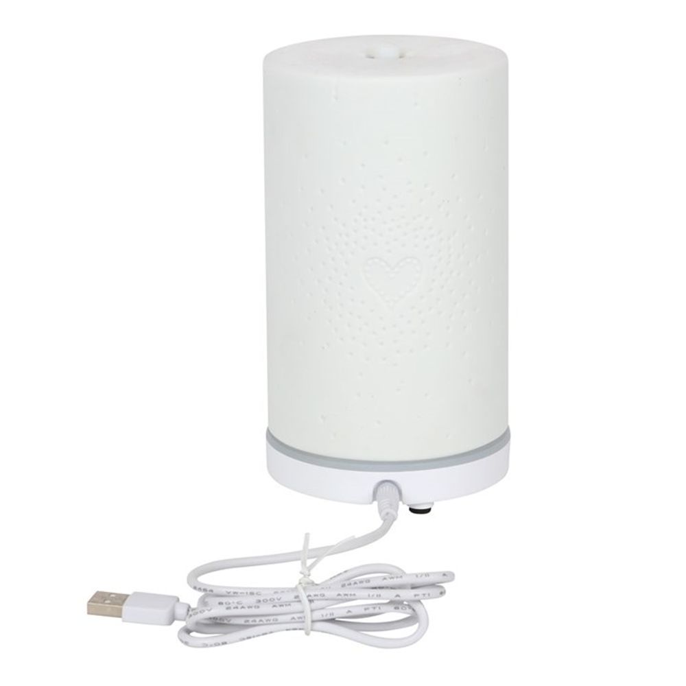 White Ceramic Heart Scatter Electric Aroma Diffuser